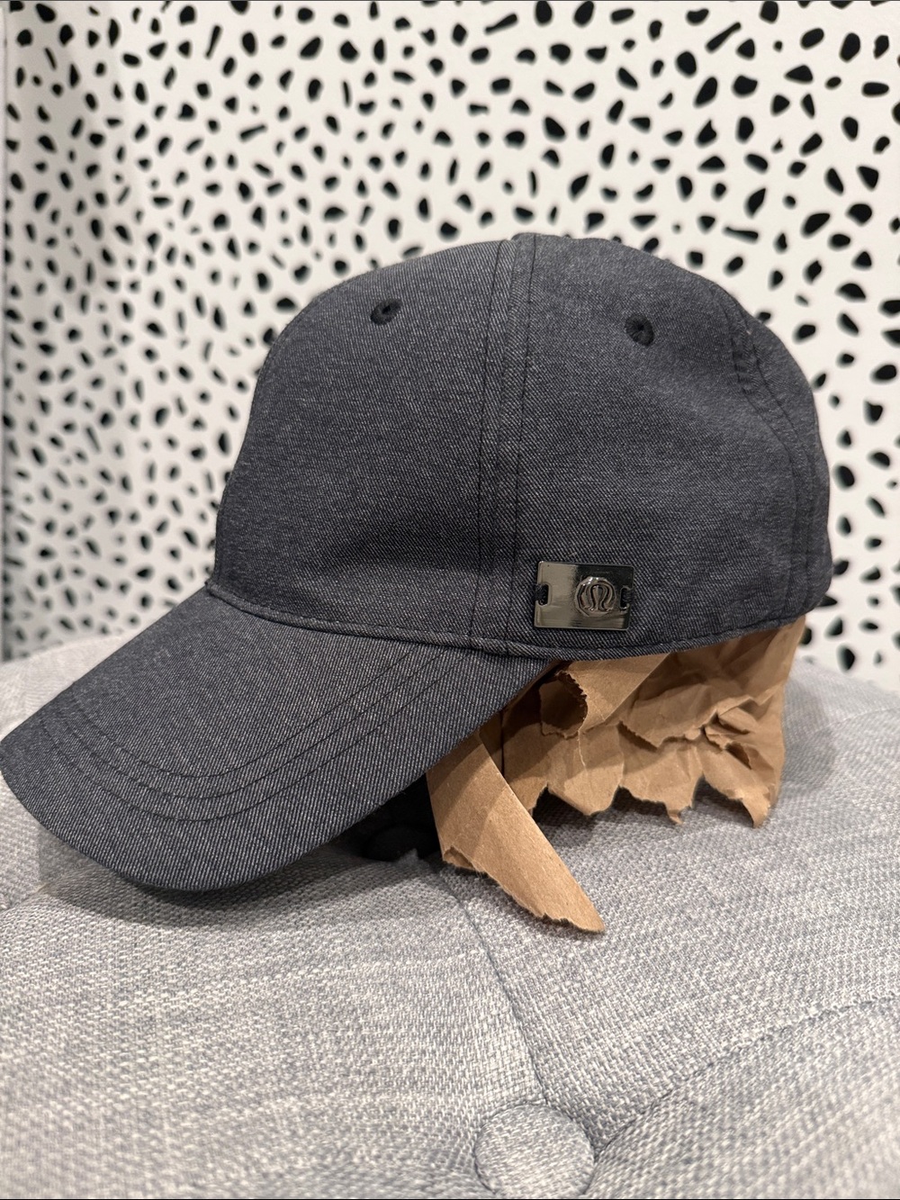 Lululemon black denim sporty Baseball Cap Athleisure hat